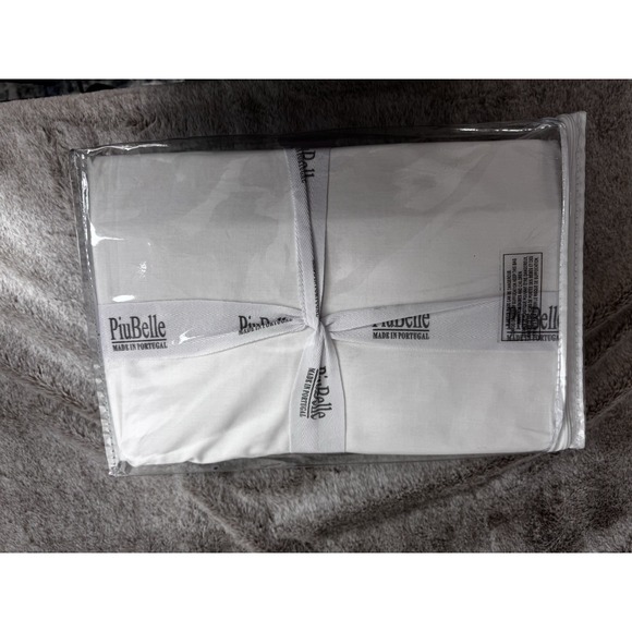 Piu Belle Luxury Cotton Fine Linens Embroidered Eyelet King Sheet Set‎ White - Picture 6 of 9